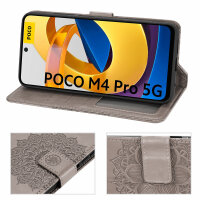 Hülle für Xiaomi Redmi Note 11s 5G / Poco M4 Pro 5G Handyhülle Handy Tasche Etui Grau
