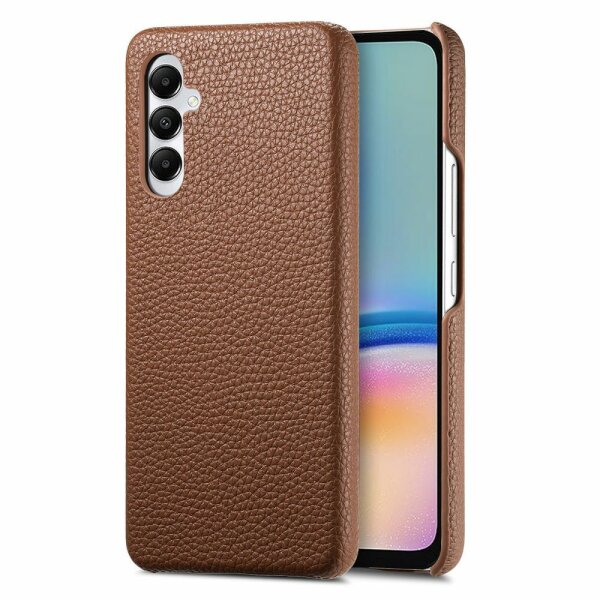 Hülle Handyhülle Stoßfeste Handy Tasche Ultra-Dünn Case Leder Bumper für Samsung Galaxy A55 Braun