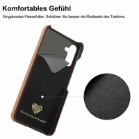 Hülle Handyhülle Stoßfeste Handy Tasche Ultra-Dünn Case Leder Bumper für Samsung Galaxy A55 Braun