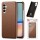 Hülle Handyhülle Stoßfeste Handy Tasche Ultra-Dünn Case Leder Bumper für Samsung Galaxy A55 Braun