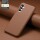 Hülle Handyhülle Stoßfeste Handy Tasche Ultra-Dünn Case Leder Bumper für Samsung Galaxy A55 Braun