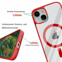 Bumper MagSafe mit integrierter Magnet für iPhone 14 Pro Plus Max Hülle TPU iPhone 14 Pro Max Rot