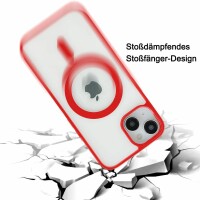 Bumper MagSafe mit integrierter Magnet für iPhone 14 Pro Plus Max Hülle TPU iPhone 14 Pro Max Rot