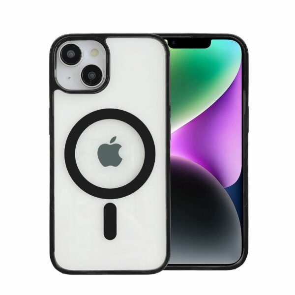 Bumper MagSafe mit integrierter Magnet für iPhone 14 Pro Plus Max Hülle TPU iPhone 14 Schwarz