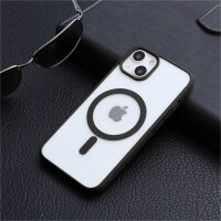 Bumper MagSafe mit integrierter Magnet für iPhone 14 Pro Plus Max Hülle TPU iPhone 14 Schwarz