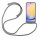 Handykette für Samsung Galaxy A25 Handyhülle mit Band Case Hülle mit Kordel Hand Grau
