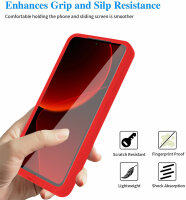 360° Grad Hülle Xiaomi Redmi 13C Rundum vollschutz Integriertem Displayschutz Rot