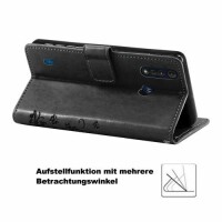Motorola Handy Tasche Handyhülle Schutz Hülle Blumen Flip Cover Wallet Case Etui Motorola Moto G8 Power Lite Grau