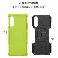LG Velvet Hülle Handy Tasche Outdoor Case Back Cover Handyhülle Schutzhülle in Grün