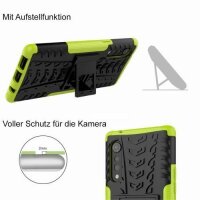 LG Velvet Hülle Handy Tasche Outdoor Case Back Cover Handyhülle Schutzhülle in Grün