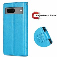 Hülle für Google Pixel 7 / Pixel 7 Pro / Pixel 7A  Klapphülle Handyhülle Etui Blau Pixel 7