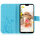 Huawei Handy Tasche Handyhülle Schutz Hülle Blumen Flip Cover Buch Case Etui Huawei P20 Lite Blau