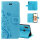 Huawei Handy Tasche Handyhülle Schutz Hülle Blumen Flip Cover Buch Case Etui Huawei P20 Lite Blau