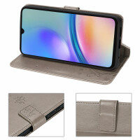 Handy Tasche für Samsung Galaxy A05s Hülle Handyhülle Klapphülle Wallet Case Grau