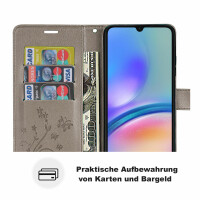 Handy Tasche für Samsung Galaxy A05s Hülle Handyhülle Klapphülle Wallet Case Grau