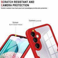 360° Grad Hülle für Samsung Galaxy A34 5G vollschutz Integriertem Displayschutz Rot