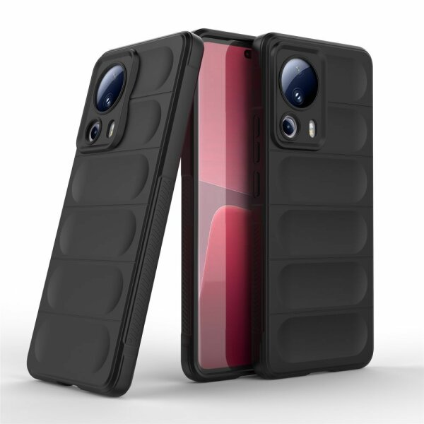 Hülle für Xiaomi Handyhülle Outdoor Case Handy Tasche Silikon Back Cover Bumper Schwarz 13 Lite