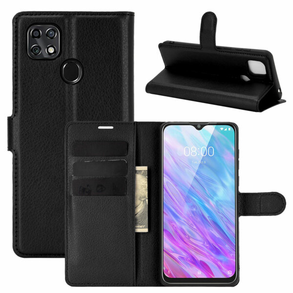 ZTE Handy Tasche Flip Cover Case Buch Klapp Schutz Hülle Etui Wallet Buchtasche ZTE Blade V 2020 Schwarz