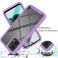 Motorola Moto G13 / G23 Handyhülle 2-teilig 360° Grad Hülle mit Displayschutz Lila