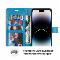 Handyhülle für Apple iPhone 14 Pro – Mandala Case Blau
