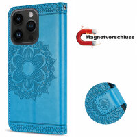 Handyhülle für Apple iPhone 14 Pro – Mandala Case Blau