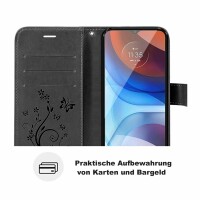Handy Tasche ZTE Blade Hülle Schutzhülle Klapphülle Flip Case Buchhülle Etui TPU Blade A51 Schwarz