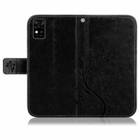 Handy Tasche ZTE Blade Hülle Schutzhülle Klapphülle Flip Case Buchhülle Etui TPU Blade A51 Schwarz