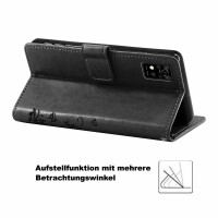 Handy Tasche ZTE Blade Hülle Schutzhülle Klapphülle Flip Case Buchhülle Etui TPU Blade A51 Schwarz
