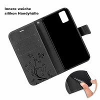 Handy Tasche ZTE Blade Hülle Schutzhülle Klapphülle Flip Case Buchhülle Etui TPU Blade A51 Schwarz