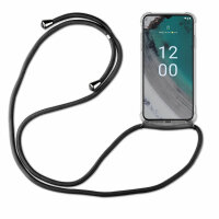 Handykette für Nokia C32 Handyhülle mit Band Umhängehülle mit Band Hülle Cover  Schwarz