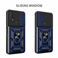 Outdoor Panzer Hülle Motorola Moto E20 E30 E40 Handyhülle Kameraschutz Ringhalte Blau