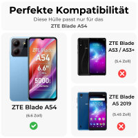 Hülle für ZTE Blade A54 Handy Tasche Handyhülle Wallet Case Klapphülle Flip Case Rosegold