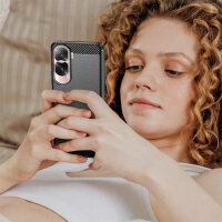 Honor 90 Lite Carbon Hülle Outdoor Handyhülle  Bumper Case Cover Handy Tasche