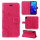 Huawei Handy Tasche Handyhülle Schutz Hülle Blumen Flip Cover Buch Case Etui Huawei Y5 2019 Pink