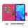 Huawei Handy Tasche Handyhülle Schutz Hülle Blumen Flip Cover Buch Case Etui Huawei Y5 2019 Pink