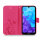 Huawei Handy Tasche Handyhülle Schutz Hülle Blumen Flip Cover Buch Case Etui Huawei Y5 2019 Pink