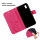 Huawei Handy Tasche Handyhülle Schutz Hülle Blumen Flip Cover Buch Case Etui Huawei Y5 2019 Pink