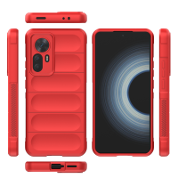 Hülle für Xiaomi 12T Handyhülle Outdoor Case Back Cover Handy Tasche Bumper Rot