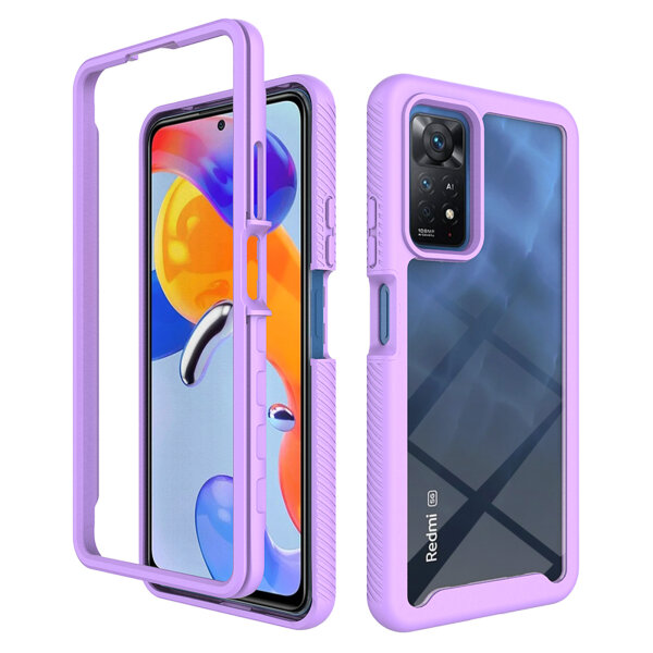 Hülle für Xiaomi Redmi Note 11 Pro 5G / 12 Pro 4G Handyhülle Cover 2-teilig Case Lila