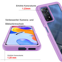 Hülle für Xiaomi Redmi Note 11 Pro 5G / 12 Pro 4G Handyhülle Cover 2-teilig Case Lila