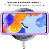 Hülle für Xiaomi Redmi Note 11 Pro 5G / 12 Pro 4G Handyhülle Cover 2-teilig Case Lila