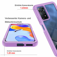 Hülle für Xiaomi Redmi Note 11 Pro 5G / 12 Pro 4G Handyhülle Cover 2-teilig Case Lila