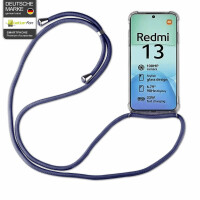 Handykette für Xiaomi Redmi 13 / Poco M6 Handyhülle mit Band Hülle mit Kordel Blau
