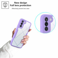 360° Grad Hülle für Samsung Galaxy S22+ vollschutz Integriertem Displayschutz Lila