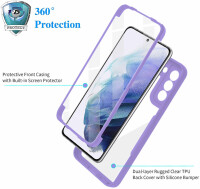 360° Grad Hülle für Samsung Galaxy S22+ vollschutz Integriertem Displayschutz Lila