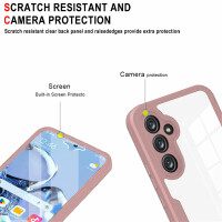 360° Grad Hülle für Samsung Galaxy S23 FE vollschutz Integriertem Displayschutz Rosa
