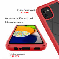 Hülle für Samsung Galaxy A03 - Handyhülle Schutzhülle Silikon Case Cover Bumper Rot