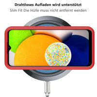 Hülle für Samsung Galaxy A03 - Handyhülle Schutzhülle Silikon Case Cover Bumper Rot