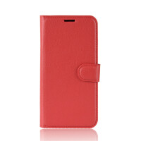 Nokia 2.3 Hülle Handy Tasche Case Schutzhülle Schale Etui Wallet TPU Buchhülle  PU-Leder Rot