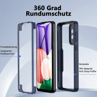 360° Grad Hülle für Samsung Galaxy A53 5G vollschutz Integriertem Displayschutz Blau